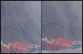 Detik-Detik Truk Penambang Pasir Nyaris Kena Longsor Gunung Merapi, Ngeri!